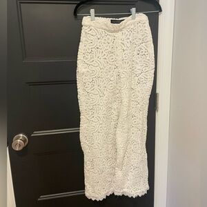 House of Harlow white crochet cover up pants size xs